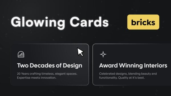 Glowing Hover Card Effect – Bricks Builder